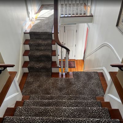 stair runner installation by Bethlehem Gallery of Floors